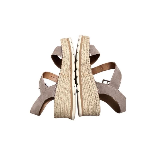 Universal Threads Platform sandal sz 9 rafia /white/tan grey - Picture 4 of 6